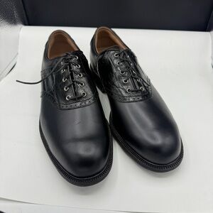 FootJoy Black Icon Golf Laceup Flex Shoes Brand New Leather